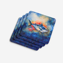 Load image into Gallery viewer, Bluefin Tuna Coasters - Set of 4 Lightweight Foam, Absorbent Drink Coasters