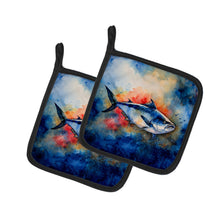 Load image into Gallery viewer, Bluefin Tuna Pot Holders - Set of 2 Decorative Kitchen Helpers | Made in the USA