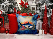 Load image into Gallery viewer, Bluefin Tuna Throw Pillow - 14x14 Decorative Pillow – Art for Your Home &amp; Patio
