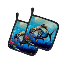 Load image into Gallery viewer, Bluefin Tuna Pot Holders - Set of 2 Decorative Kitchen Helpers | Made in the USA