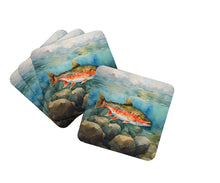 Load image into Gallery viewer, Brook Trout Coasters - Set of 4 Lightweight Foam, Absorbent Drink Coasters