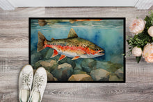 Load image into Gallery viewer, Brook Trout Doormat - Large 24x36 – Indoor/Outdoor Floor Mat with Artistic Flair