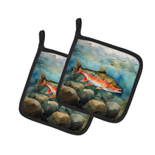 Load image into Gallery viewer, Brook Trout Pot Holders - Set of 2 Decorative Kitchen Helpers | Made in the USA
