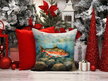 Load image into Gallery viewer, Brook Trout Throw Pillow - 14x14 Decorative Pillow – Art for Your Home &amp; Patio