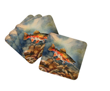 Load image into Gallery viewer, Brook Trout Coasters - Set of 4 Lightweight Foam, Absorbent Drink Coasters