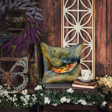 Load image into Gallery viewer, Brook Trout Throw Pillow - 14x14 Decorative Pillow – Art for Your Home &amp; Patio