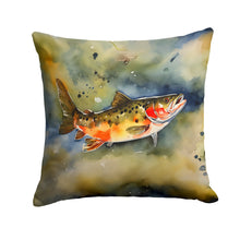 Load image into Gallery viewer, Brook Trout Throw Pillow - 14x14 Decorative Pillow – Art for Your Home &amp; Patio
