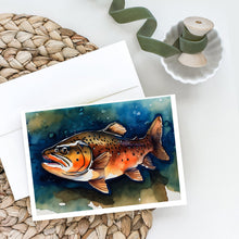 Load image into Gallery viewer, Brown Trout Greeting Cards - Blank Note Cards – 8-Pack of Artist-Designed Cards with Envelopes