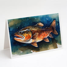 Load image into Gallery viewer, Brown Trout Greeting Cards - Blank Note Cards – 8-Pack of Artist-Designed Cards with Envelopes