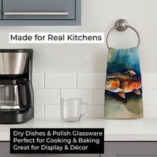 Load image into Gallery viewer, Brown Trout Kitchen Towel DAC2777KTWL