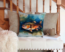 Load image into Gallery viewer, Brown Trout Throw Pillow - 14x14 Decorative Pillow – Art for Your Home &amp; Patio
