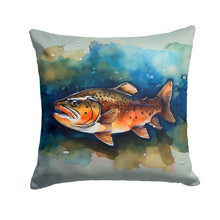 Load image into Gallery viewer, Brown Trout Throw Pillow - 14x14 Decorative Pillow – Art for Your Home &amp; Patio