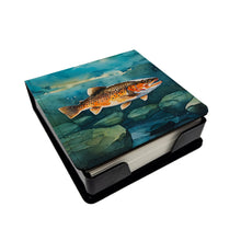 Load image into Gallery viewer, Brown Trout PU Leather Note Paper Holder