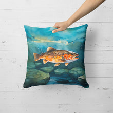 Load image into Gallery viewer, Brown Trout Throw Pillow