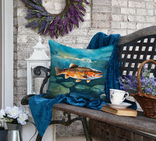 Load image into Gallery viewer, Brown Trout Throw Pillow