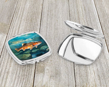 Load image into Gallery viewer, Brown Trout Compact Mirror – Stylish Purse Mirror with Artistic Covers