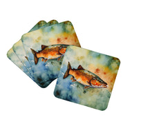 Load image into Gallery viewer, Brown Trout Coasters - Set of 4 Lightweight Foam, Absorbent Drink Coasters