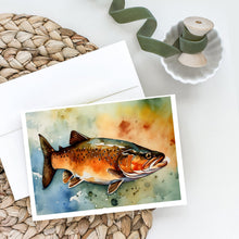 Load image into Gallery viewer, Brown Trout Greeting Cards - Blank Note Cards – 8-Pack of Artist-Designed Cards with Envelopes