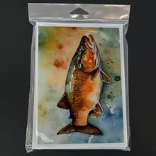 Load image into Gallery viewer, Brown Trout Greeting Cards - Blank Note Cards – 8-Pack of Artist-Designed Cards with Envelopes