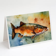 Load image into Gallery viewer, Brown Trout Greeting Cards - Blank Note Cards – 8-Pack of Artist-Designed Cards with Envelopes