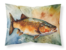 Load image into Gallery viewer, Brown Trout Standard Pillowcase – Artistic Decorative Front, White Back