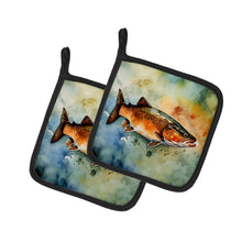 Load image into Gallery viewer, Brown Trout Pot Holders - Set of 2 Decorative Kitchen Helpers | Made in the USA