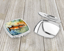Load image into Gallery viewer, Brown Trout Compact Mirror – Stylish Purse Mirror with Artistic Covers