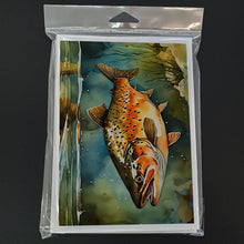 Load image into Gallery viewer, Brown Trout Greeting Cards - Blank Note Cards – 8-Pack of Artist-Designed Cards with Envelopes