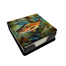Load image into Gallery viewer, Brown Trout PU Leather Note Paper Holder