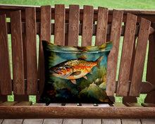 Load image into Gallery viewer, Brown Trout Throw Pillow - 14x14 Decorative Pillow – Art for Your Home &amp; Patio