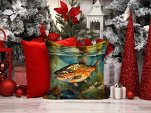 Load image into Gallery viewer, Brown Trout Throw Pillow - 14x14 Decorative Pillow – Art for Your Home &amp; Patio