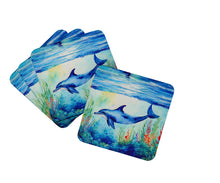 Load image into Gallery viewer, Dolphin Coasters - Set of 4 Lightweight Foam, Absorbent Drink Coasters