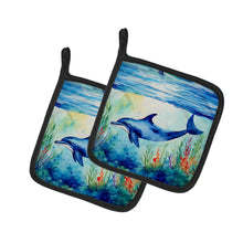 Load image into Gallery viewer, Dolphin Pot Holders - Set of 2 Decorative Kitchen Helpers | Made in the USA