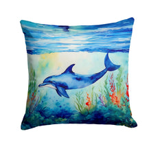Load image into Gallery viewer, Dolphin Throw Pillow - 14x14 Decorative Pillow – Art for Your Home &amp; Patio