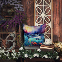 Load image into Gallery viewer, Dolphin Throw Pillow - 14x14 Decorative Pillow – Art for Your Home &amp; Patio