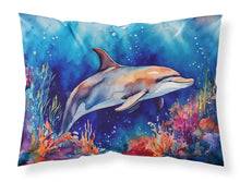 Load image into Gallery viewer, Dolphin Standard Pillowcase – Artistic Decorative Front, White Back