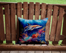Load image into Gallery viewer, Dolphin Throw Pillow - 14x14 Decorative Pillow – Art for Your Home &amp; Patio