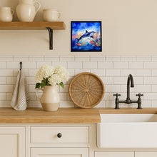 Load image into Gallery viewer, Dolphin Framed Metal Print