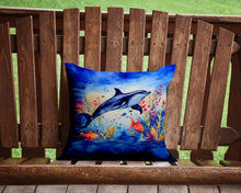 Load image into Gallery viewer, Dolphin Throw Pillow - 14x14 Decorative Pillow – Art for Your Home &amp; Patio