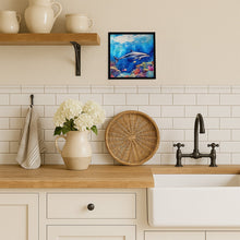 Load image into Gallery viewer, Dolphin Framed Metal Print