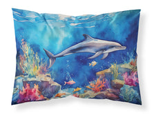 Load image into Gallery viewer, Dolphin Standard Pillowcase – Artistic Decorative Front, White Back