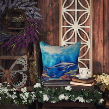 Load image into Gallery viewer, Dolphin Throw Pillow - 14x14 Decorative Pillow – Art for Your Home &amp; Patio
