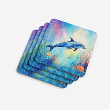 Load image into Gallery viewer, Dolphin Coasters - Set of 4 Lightweight Foam, Absorbent Drink Coasters