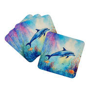 Load image into Gallery viewer, Dolphin Coasters - Set of 4 Lightweight Foam, Absorbent Drink Coasters