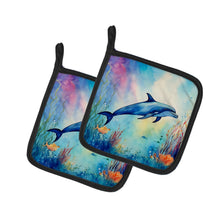 Load image into Gallery viewer, Dolphin Pot Holders - Set of 2 Decorative Kitchen Helpers | Made in the USA