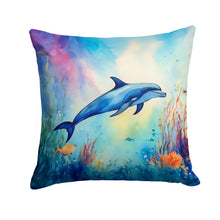 Load image into Gallery viewer, Dolphin Throw Pillow - 14x14 Decorative Pillow – Art for Your Home &amp; Patio