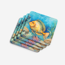 Load image into Gallery viewer, Flounder Coasters - Set of 4 Lightweight Foam, Absorbent Drink Coasters