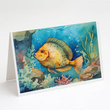 Load image into Gallery viewer, Flounder Greeting Cards - Blank Note Cards – 8-Pack of Artist-Designed Cards with Envelopes