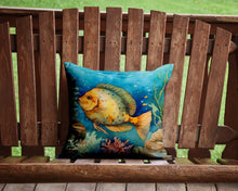 Load image into Gallery viewer, Flounder Throw Pillow - 14x14 Decorative Pillow – Art for Your Home &amp; Patio
