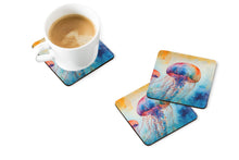 Load image into Gallery viewer, Jellyfish Coasters - Set of 4 Lightweight Foam, Absorbent Drink Coasters